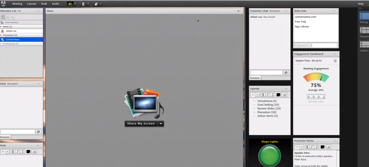 screenshot of Adobe Connect